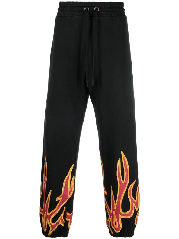 Buy Palm Angels GD Graffiti Flames Sweatpants 'Black/Red' -  PMCH011F22FLE0021025